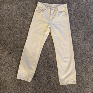 Low rise Straight leg Jeans, Levi’s, cream in size 10